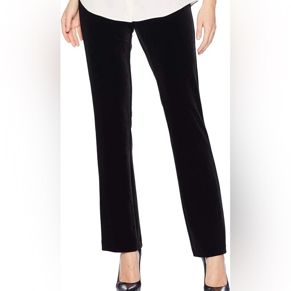 Krazy Larry Black Velvet Slip on bootcut pants